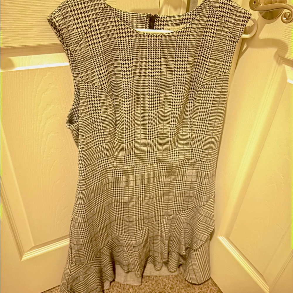 Black and White Houndstooth Dress